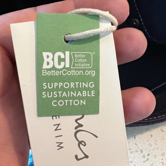 Joules Connie Eco Wash in Dark Navy Wide Leg Crop Denim Jeans Womens Size 6 NEW - Picture 10 of 16